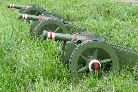Kanonen für die traditionellen Böllerschüsse an der Weitersburger Kirmes